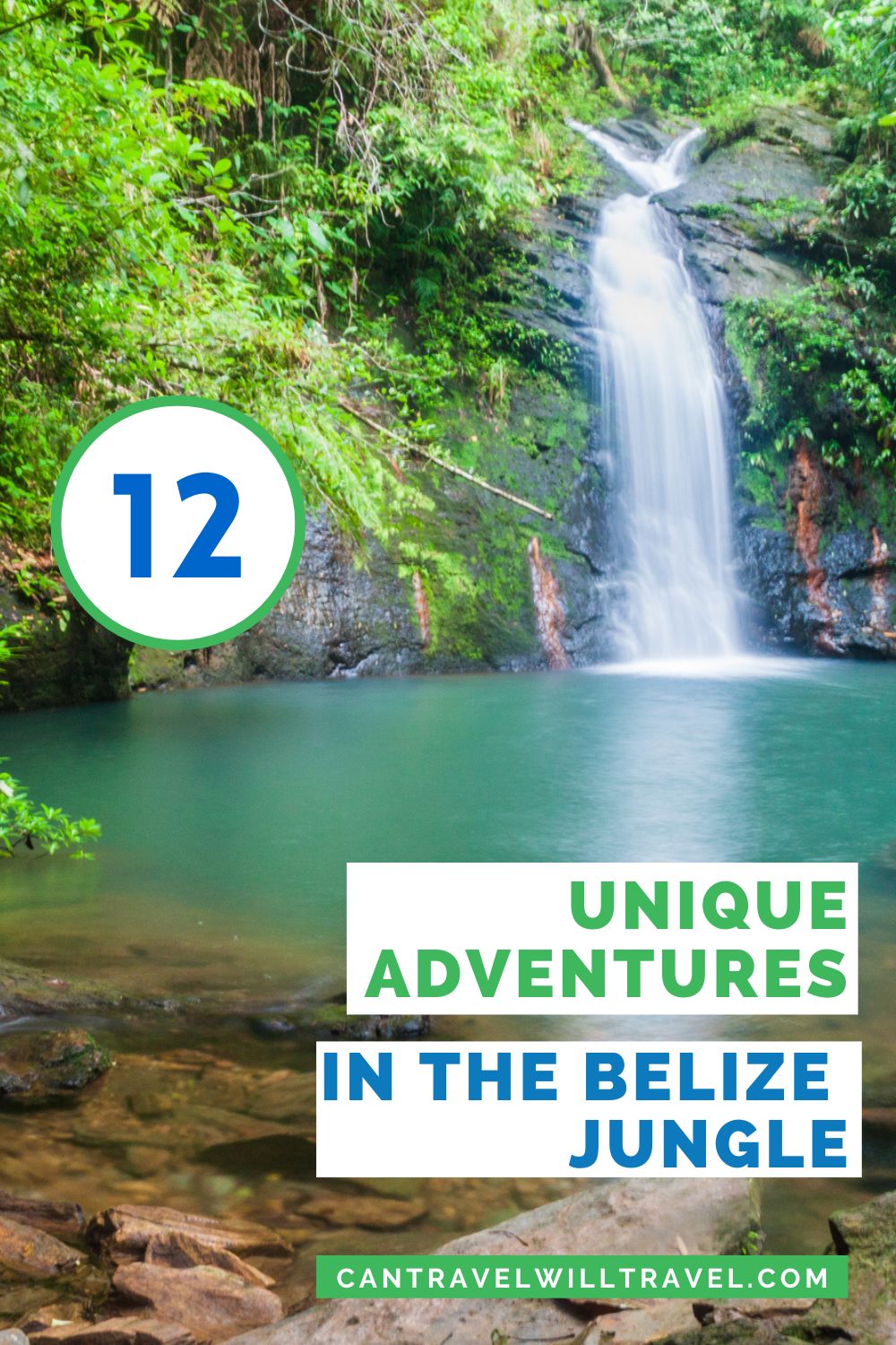 12 Unique Adventures in the Belize Jungle Pin