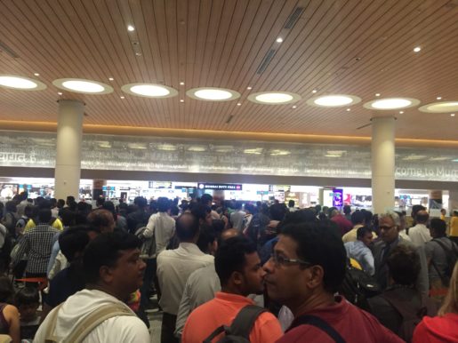 Mumbai airport queues