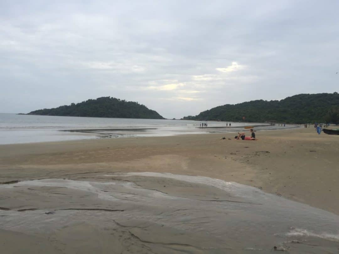 Rainy day on Palolem Beach in South Goa