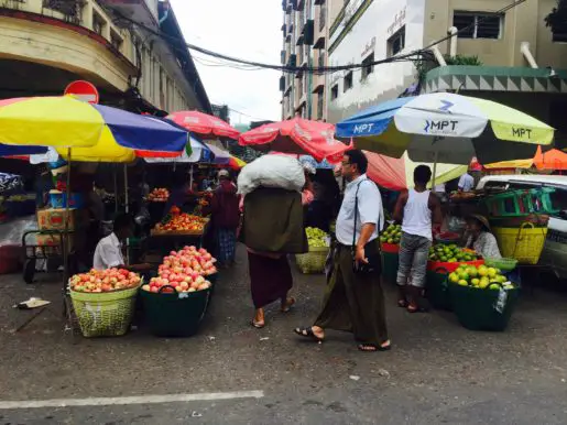 Street Stalls Yangon Myanmar