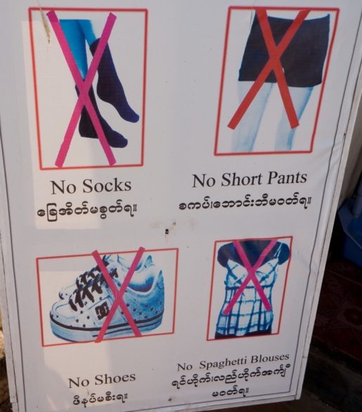 Dress Code for Pagodas in Bagan Myanmar