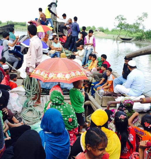 Crowded fishing trawler to Saint Martins Island Bangladesh