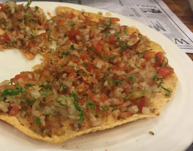 Masala Papad in Cafe Royal in Mumbai