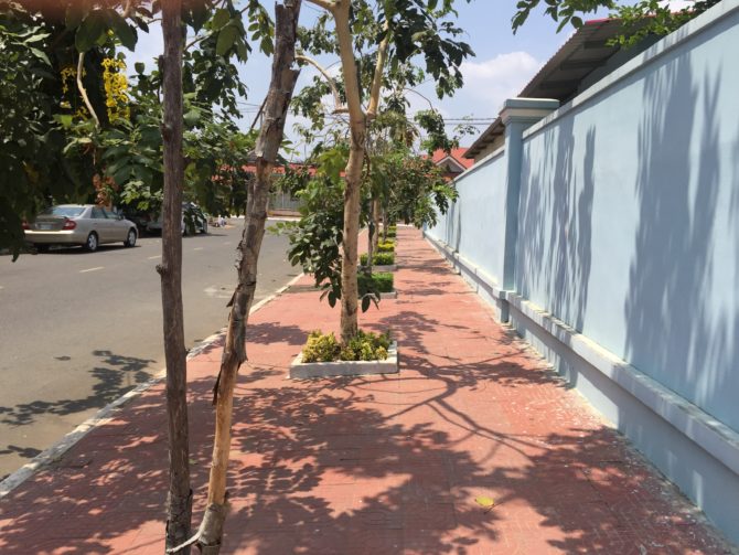 Kampong Cham, Cambodia, Clean and Tidy Street in