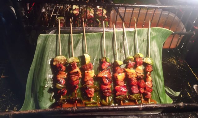 Beef Kebabs at Walking Street in Vientiane, Laos