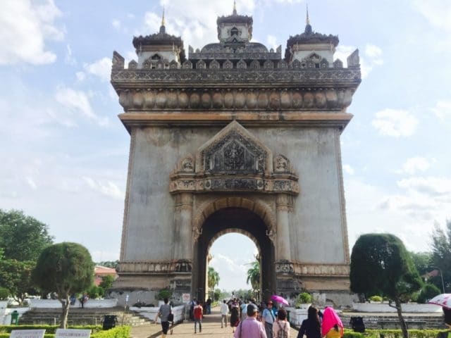 Patuxai Monument in Vientiane, Laos