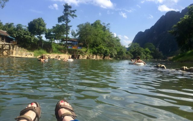 Limestone Karsts on the Nam Song River in Vang Vieng, Laos Limestone Karsts on the Nam Song River in Vang Vieng, Laos