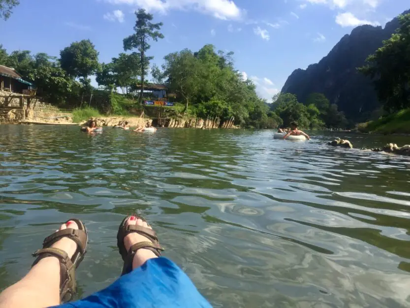 Limestone Karsts on the Nam Song River in Vang Vieng, Laos