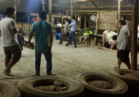 Locals Playing Petanque in Luang Prabang, Laos Locals playing petanque inn Luang Prabang, Laos
