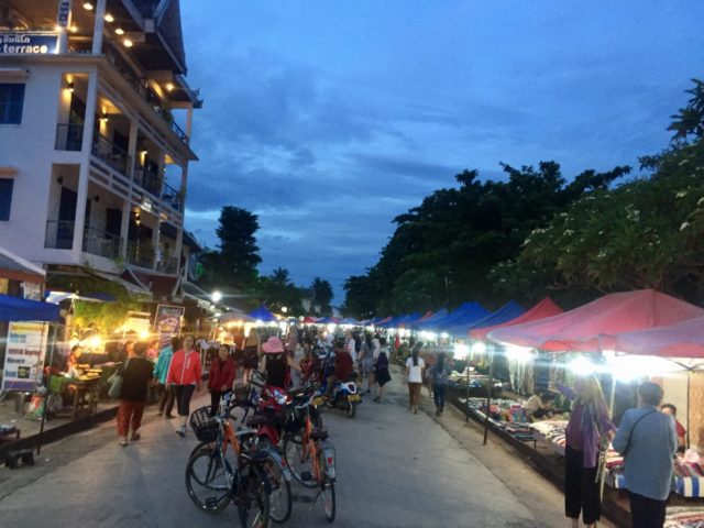 Night Market in Luang Prabang in Laos Night Market in Luang Prabang, Laos