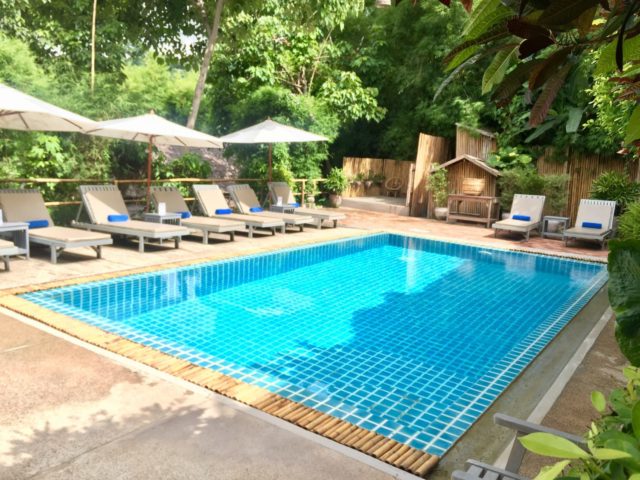 Swimming pool at My Dream Boutique Resort in Luang Prabang, Laos Swimming pool at My Dream Boutique Resort in Luang Prabang, Laos