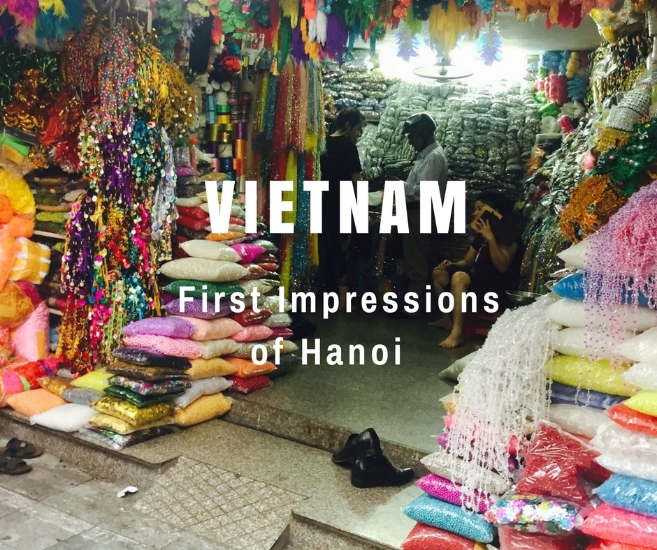 First Impressions of Hanoi in Vietnam - Colourful Shop in the Old Quarter