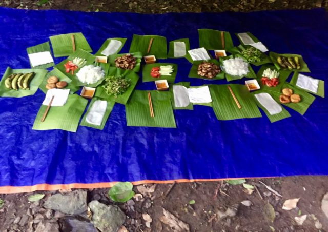 Barbeque pork fresh spring rolls with Hai's Eco Tours in Phong Nha, Vietnam