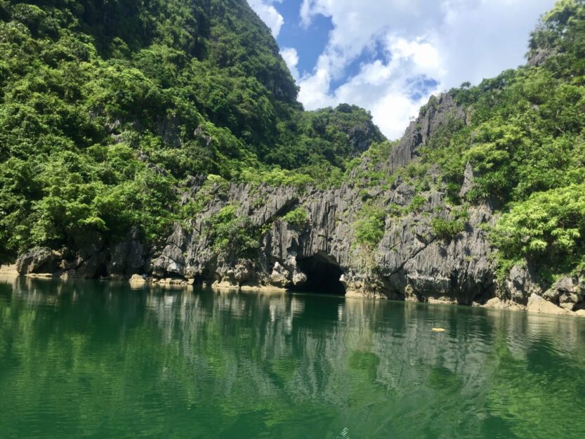 Lagoon in Bai Tu Long Bay, Vietnam