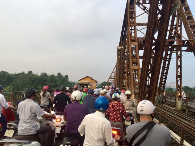 Long Bien Bridge in Hanoi, Vietnam