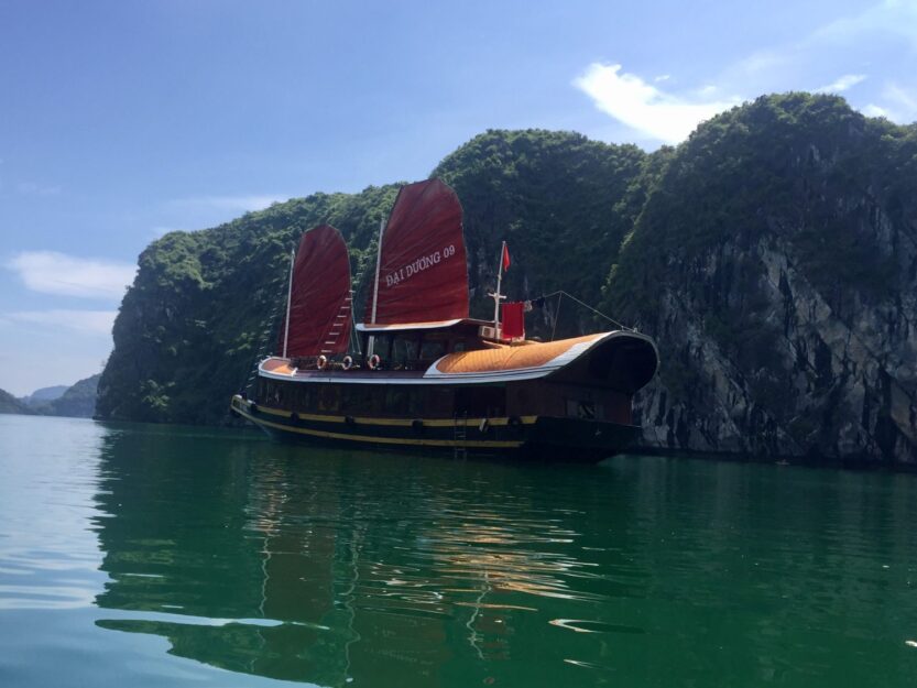 Cat Ba Ventures Traditional Vietnamese Junk, in Ha Long Bay, Vietnam