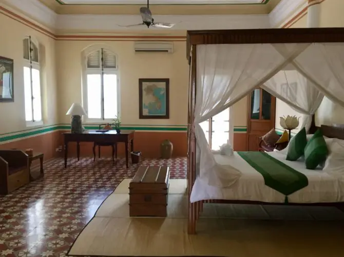Bedroom at La Villa in Battambang, Cambodia
