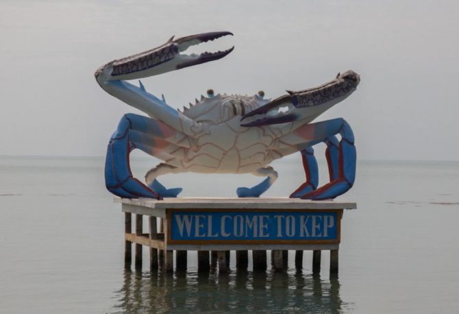 Kep Crab Statue in Kep, Cambodia