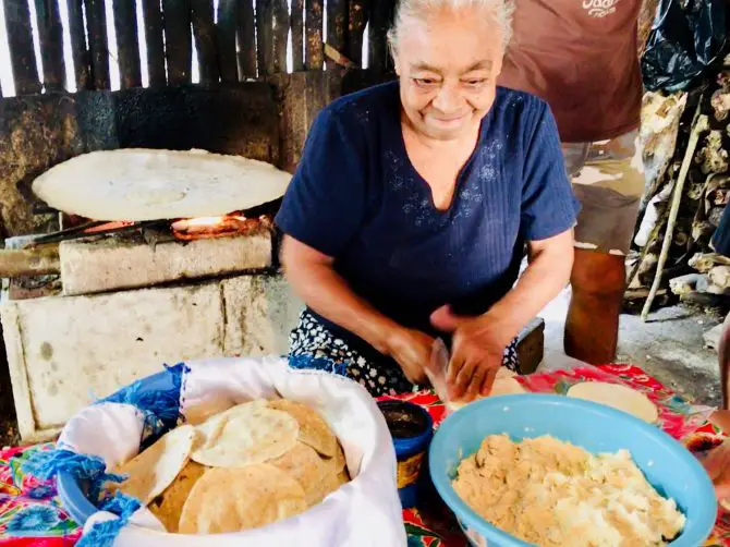 Tortilla Making on Mayan Experience Tour with Layla Guesthouse