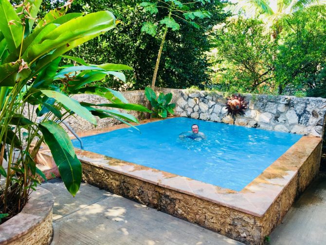 Swimming Pool at Casa Hamaca Gueshouse in Valladolid, Mexico