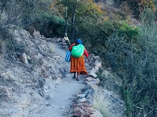 Taramuhara Woman in Posada Barrancas, Mexico