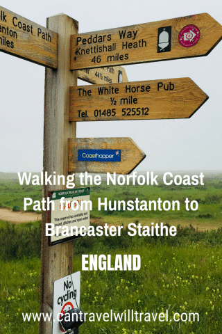 Walking the Norfolk Coast Path from Hunstanton to Brancaster Staithe Pin1