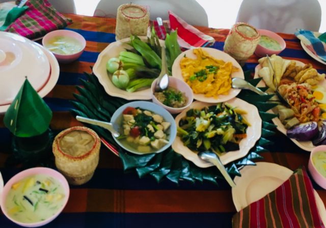 Traditional Isaan Thai Food in Tribal Village near Nakhon Phanom