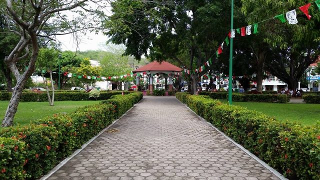 Huatulco Main Square in Oaxaca, Mexico