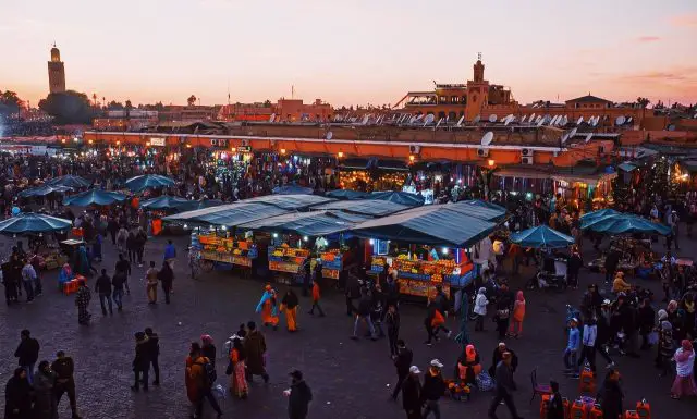 Jamaa el Fna Market in Marrakech, Morocco