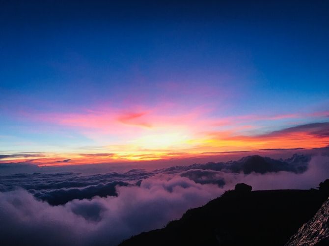 Acatenango Summit Sunrise in Guatemala