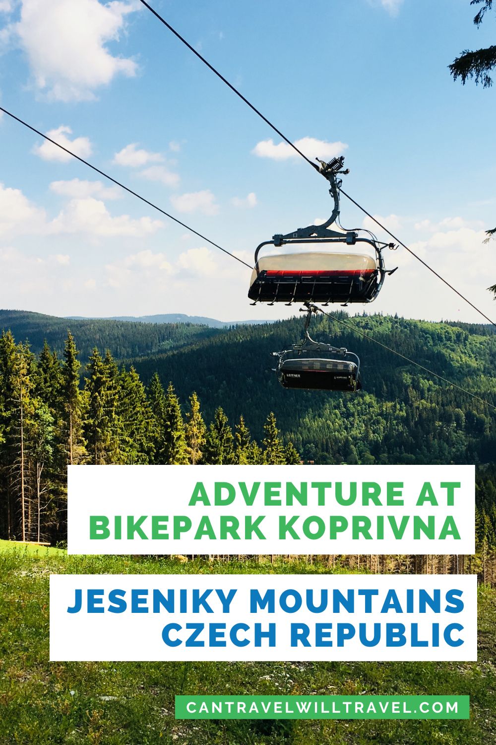 Adventure at Bikepark Koprivna in Jeseniky Mountains in Czech Republic Pin