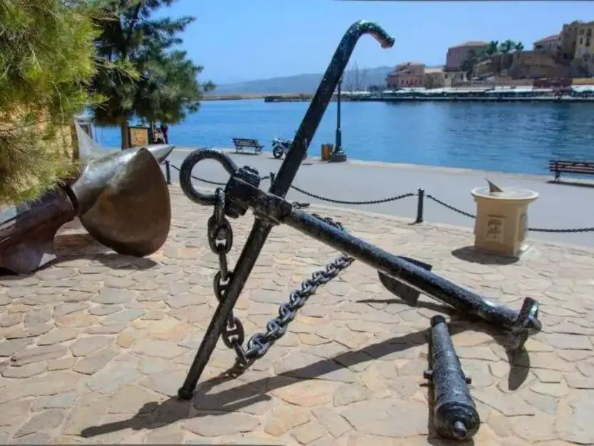 Anchor outside Maritime Museum of Crete