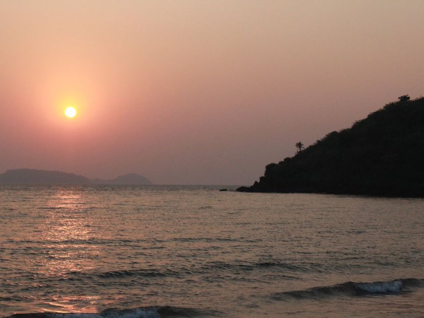 Sunset at Bogmalo Beach in South Goa