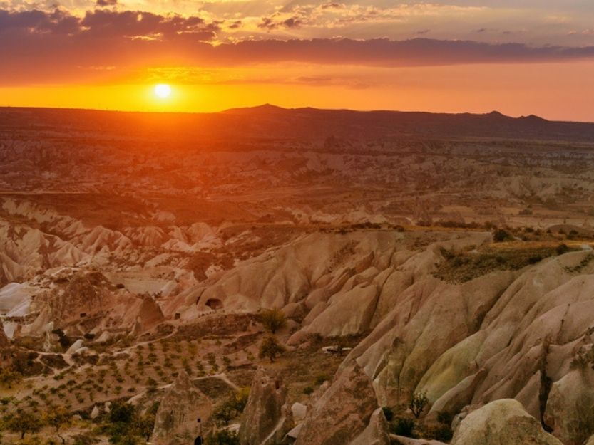 Sunset over Red Valley Cappadocia