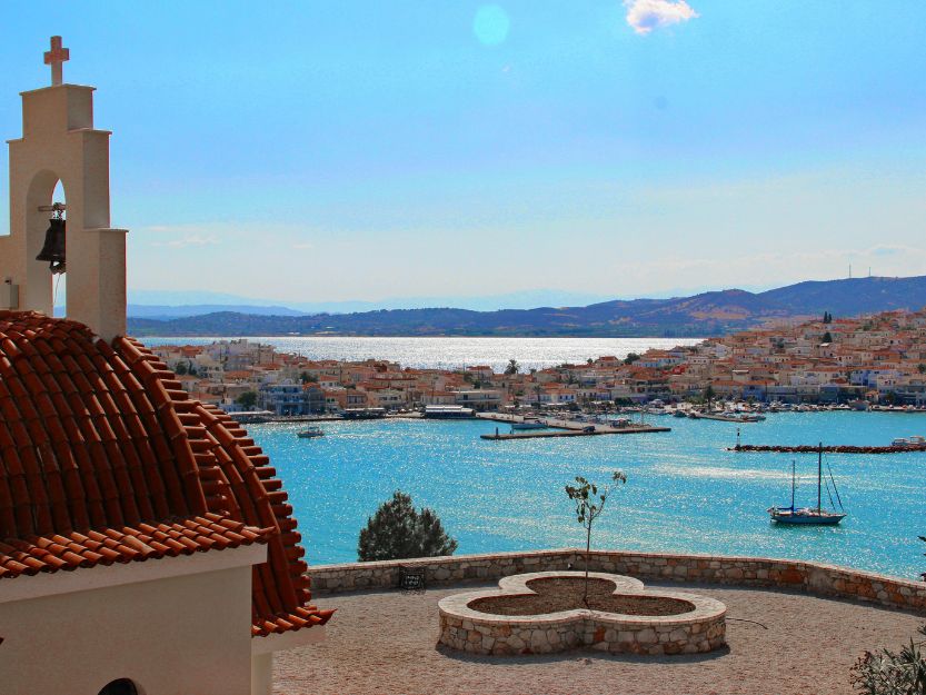 View from church overlooking Ermioni Greece.