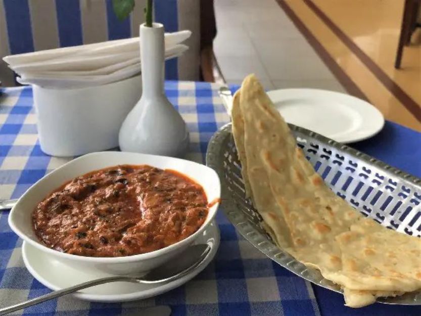 Indian food - curry, chapati and roti in Kerala