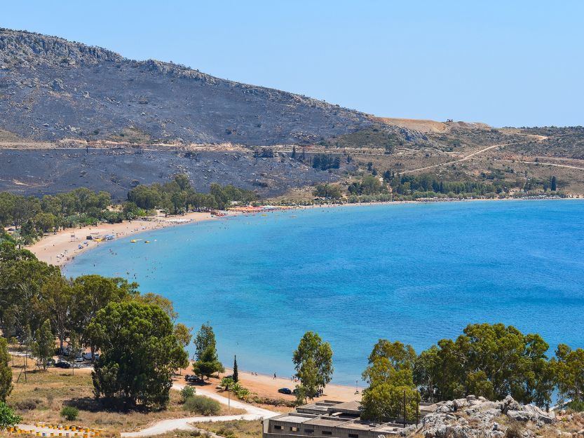 Karonthas beach in Nafplio, Greece