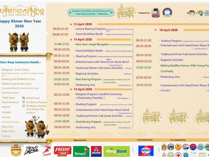 Khmer New Year Siem Reap 2026 Programme and Map