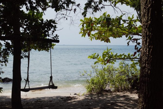 Koh Sam Pouch Beach in Ream National Park Koh Sam Pouch Beach in Ream National Park