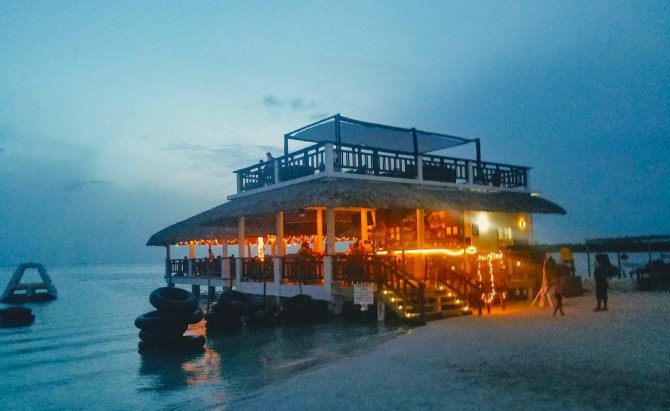 Koko King at night on Caye Caulker