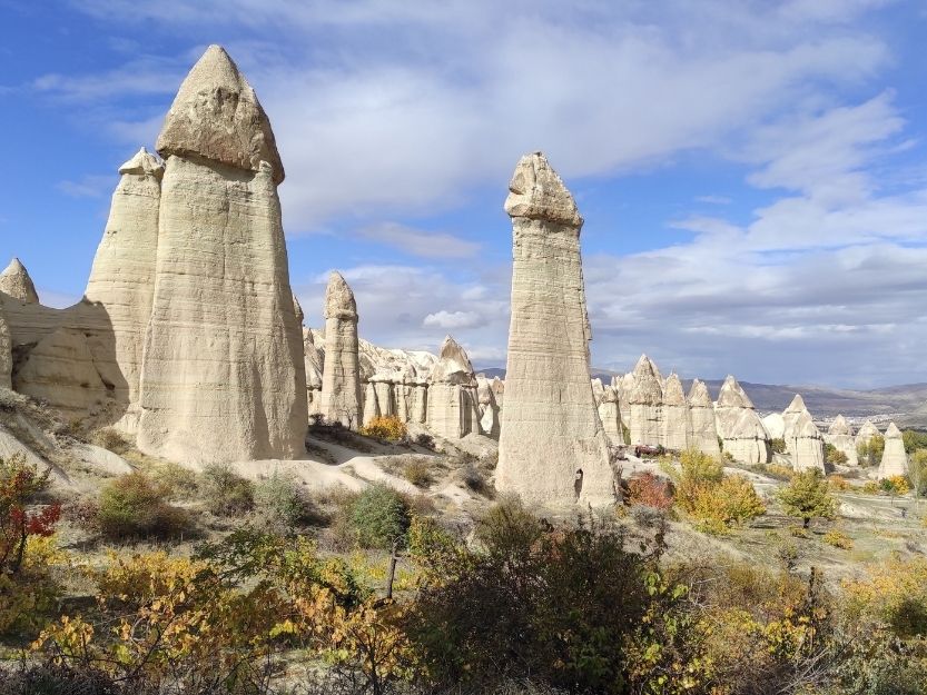 Phallic shaped rock formations in Love Valley, Cappadocia