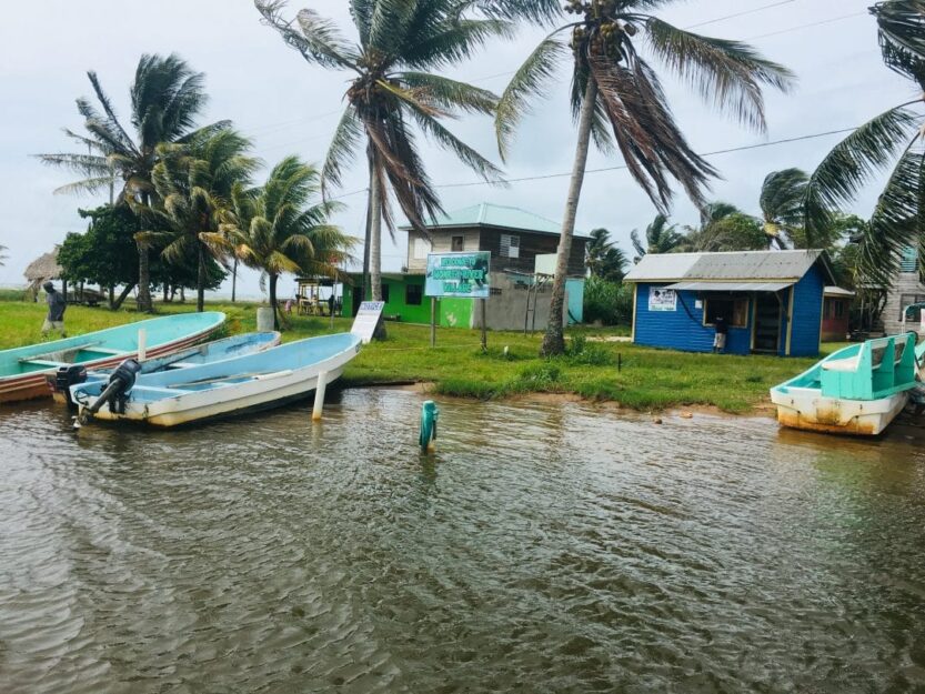 Monkey River Village and boats in Placencia