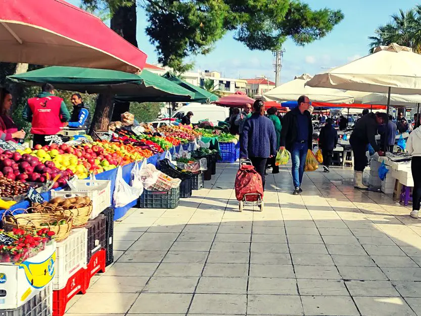 Nafplio Market in Peloponnese, Greece