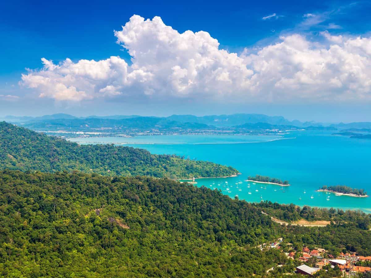 Aerial view of Langkawi in Langkawi, for one-day itinerary.
