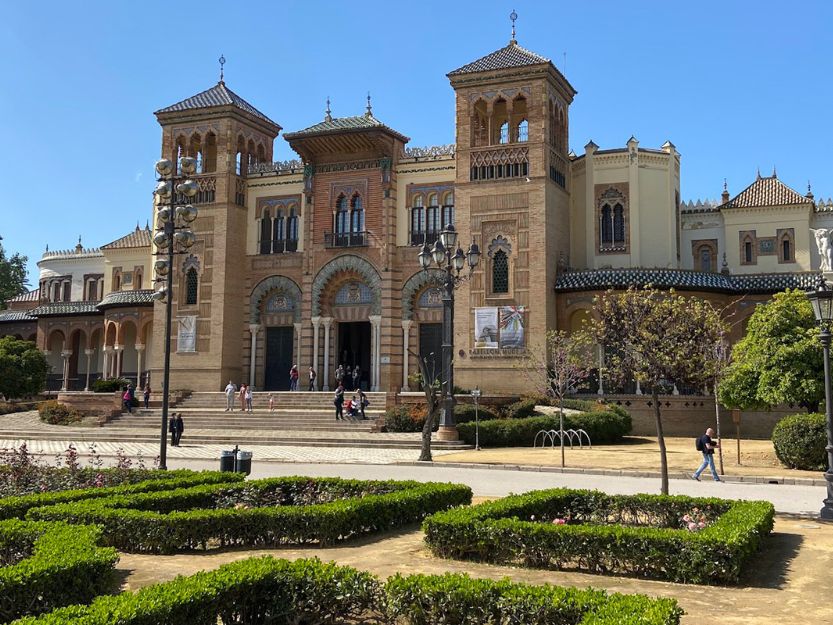 Renaissance building and gardens in Seville, Spain