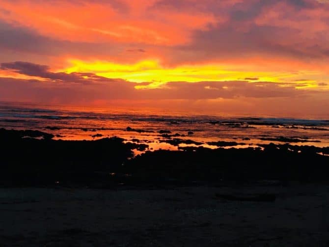 Sunset on Playa Avellanas in Costa Rica