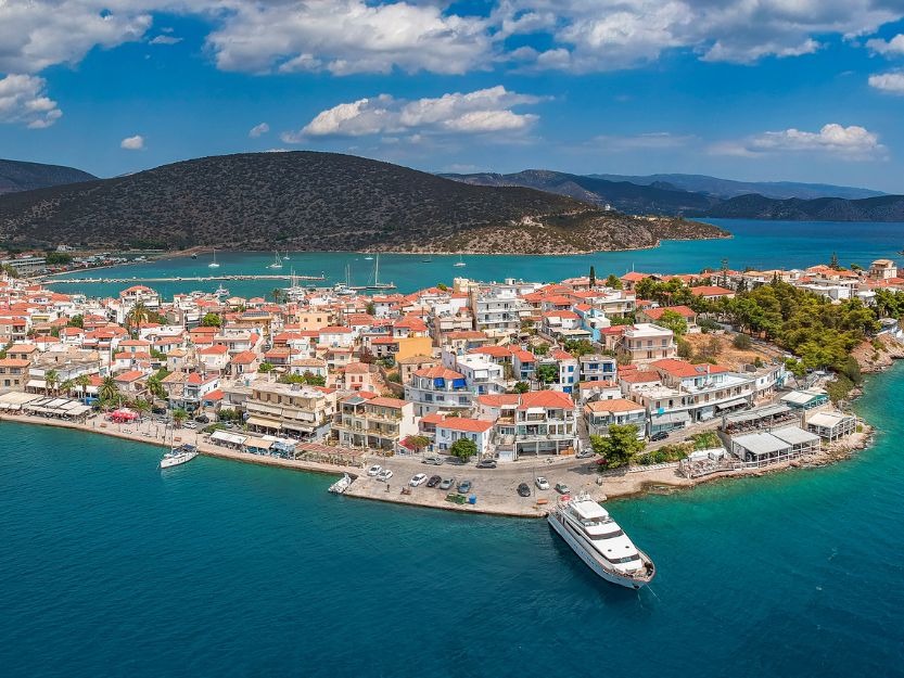 Aerial view of Ermioni Greece