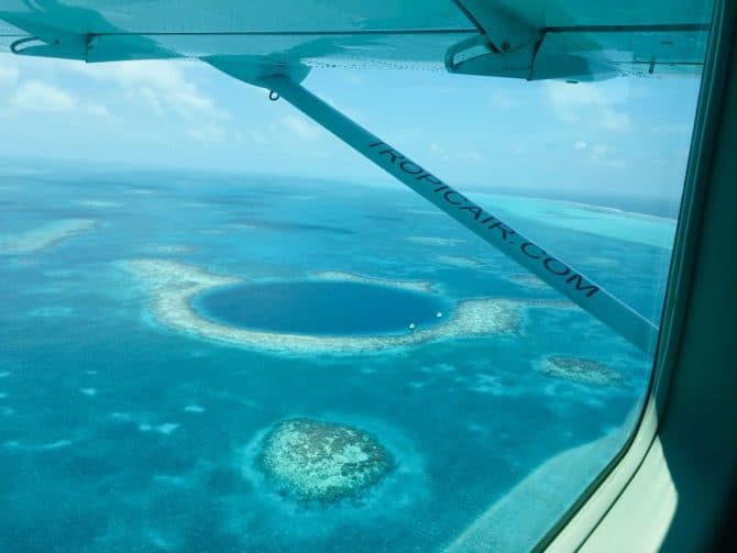 Tropic Air Belize Blue Hole Window View