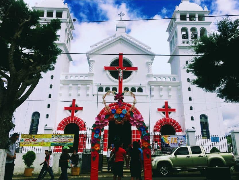 White Church in Juayua on the Ruta de las Flores in El Salvador