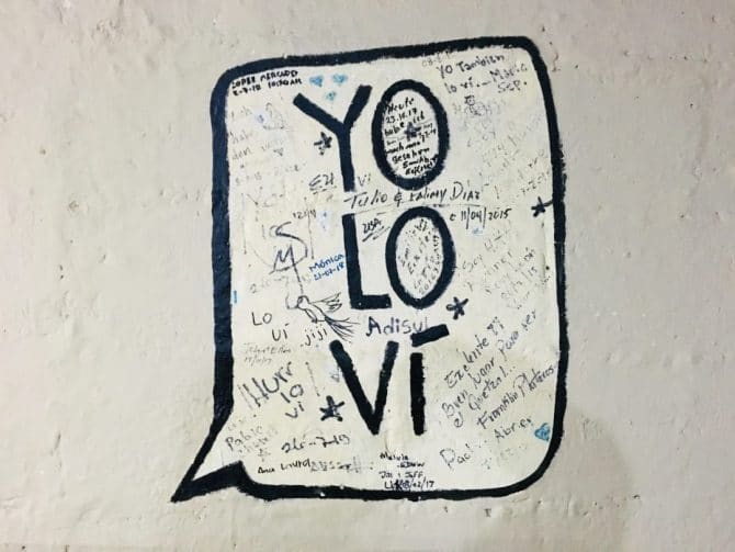 Yo Lo Vi Graffiti at Ranchitos del Quetzal